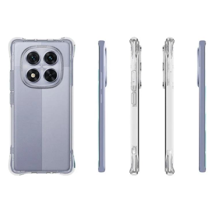For Xiaomi Poco X7 5G WANLONFENG Transparent Four-Corner Shockproof TPU Phone Case with Screen Film - Transparent