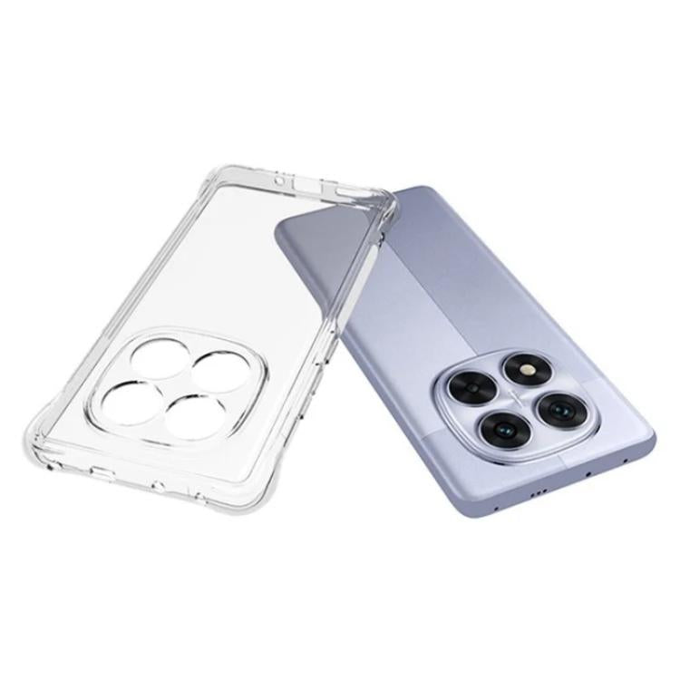 For Xiaomi Poco X7 5G WANLONFENG Transparent Four-Corner Shockproof TPU Phone Case with Screen Film - Transparent