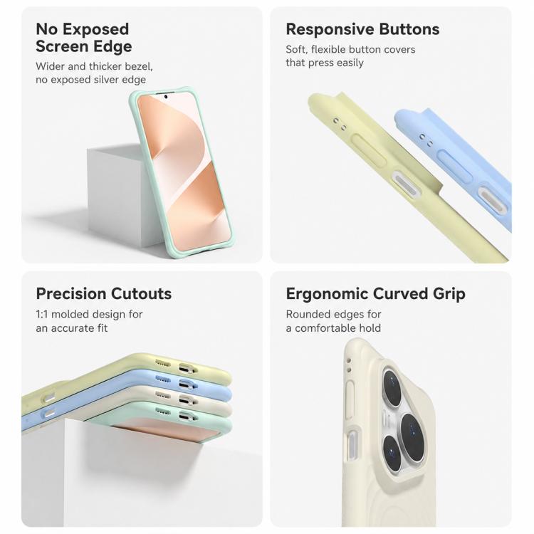 For Huawei Pura 70 Wave Texture Magnetic Liquid Silicone Shockproof Phone Case