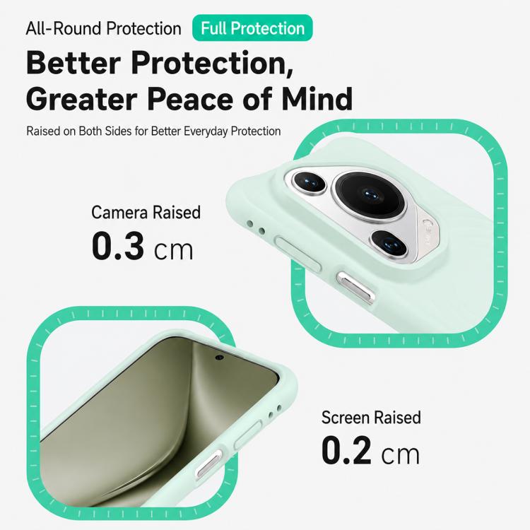 For Huawei Pura 70 Ultra Wave Texture Magnetic Liquid Silicone Shockproof Phone Case