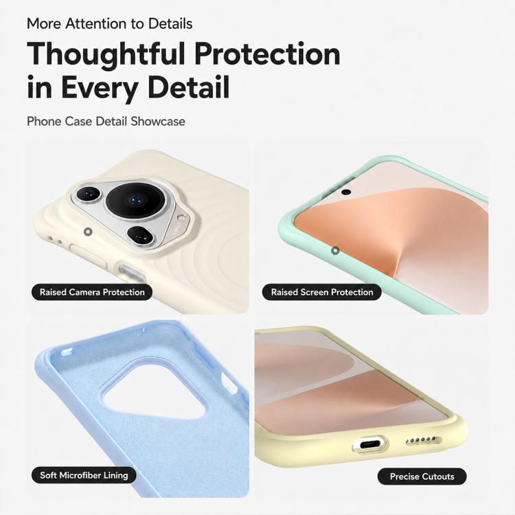 For Huawei Pura 70 Ultra Wave Texture Magnetic Liquid Silicone Shockproof Phone Case