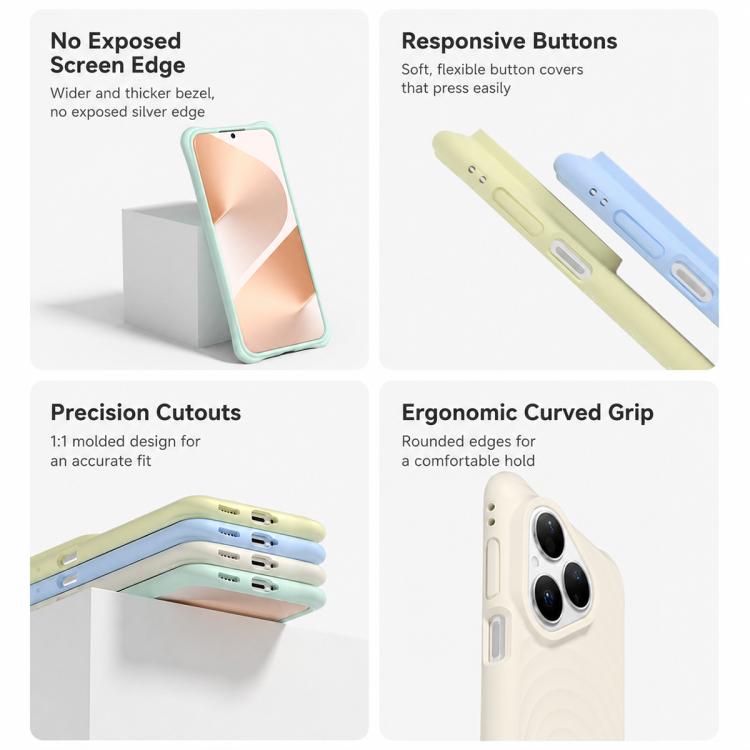 For Huawei Pura 80 5G Wave Texture Magnetic Liquid Silicone Shockproof Phone Case