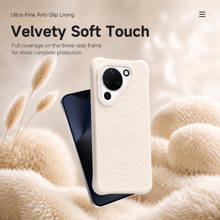 For Huawei Pura 90 5G Wave Texture Magnetic Liquid Silicone Shockproof Phone Case