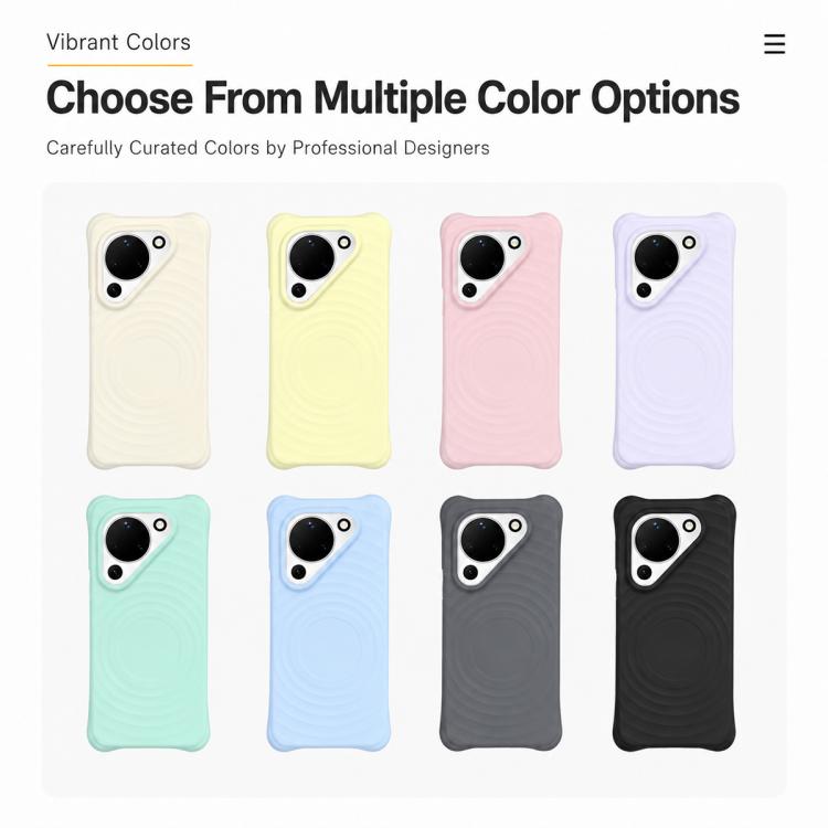 For Huawei Pura 90 5G Wave Texture Magnetic Liquid Silicone Shockproof Phone Case