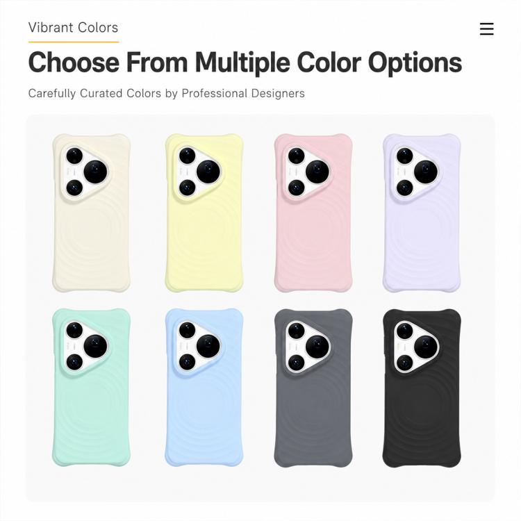 For Huawei Pura 90 Pro Max 5G Wave Texture Magnetic Liquid Silicone Shockproof Phone Case