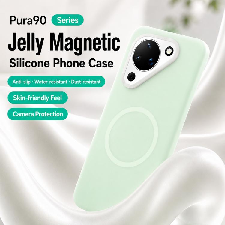 For Huawei Pura 90 5G Jelly Liquid Silicone MagSafe Magnetic Phone Case