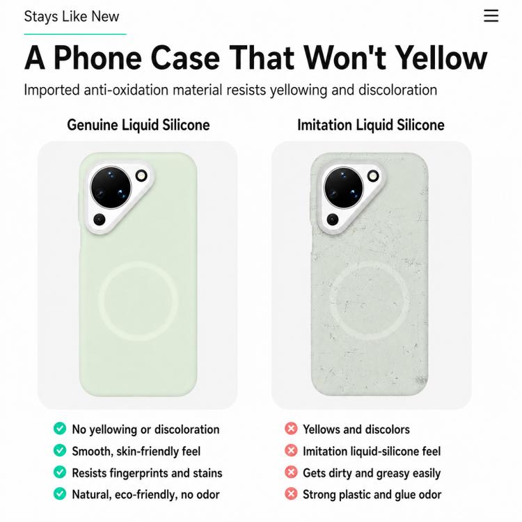 For Huawei Pura 90 5G Jelly Liquid Silicone MagSafe Magnetic Phone Case