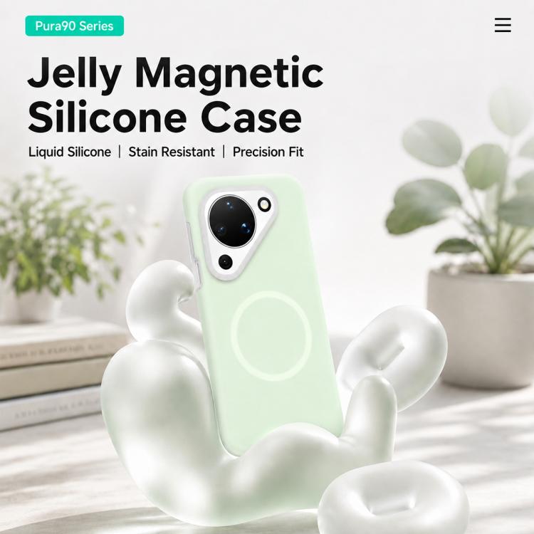 For Huawei Pura 90 5G Jelly Liquid Silicone MagSafe Magnetic Phone Case