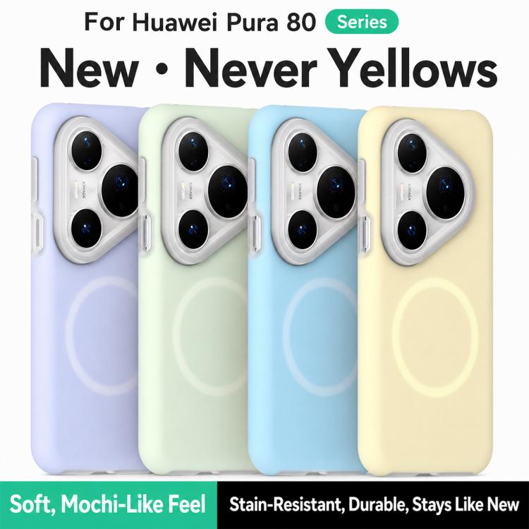 For Huawei Pura 80 Pro 5G Jelly Liquid Silicone MagSafe Magnetic Phone Case