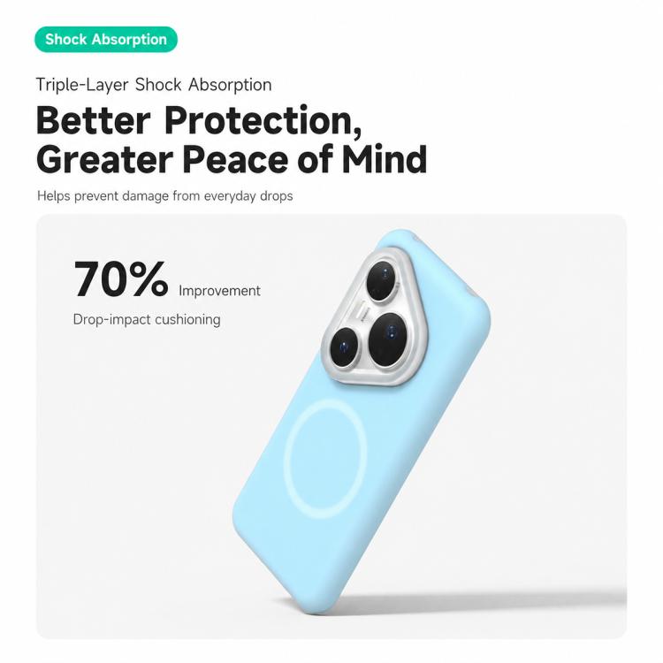 For Huawei Pura 80 Pro 5G Jelly Liquid Silicone MagSafe Magnetic Phone Case