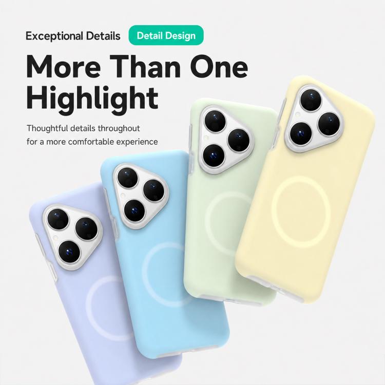 For Huawei Pura 80 5G Jelly Liquid Silicone MagSafe Magnetic Phone Case