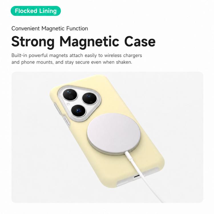 For Huawei Pura 80 5G Jelly Liquid Silicone MagSafe Magnetic Phone Case