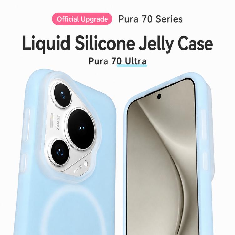For Huawei Pura 70 Ultra Jelly Liquid Silicone MagSafe Magnetic Phone Case