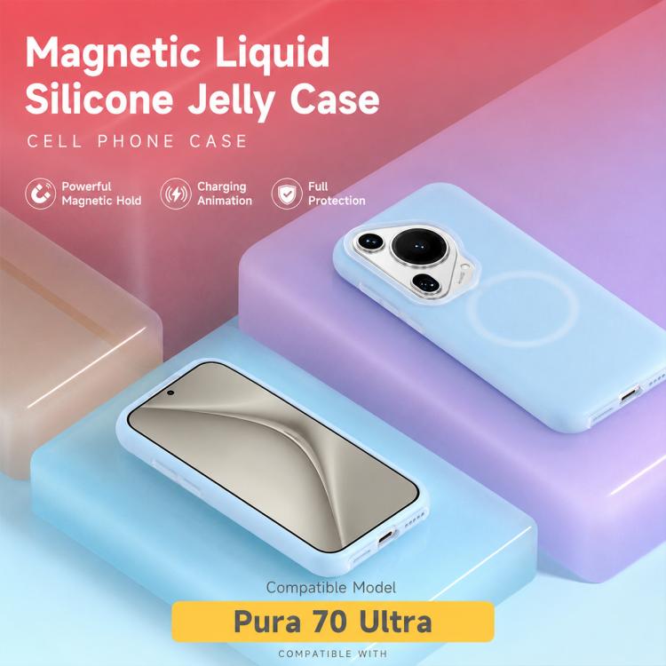 For Huawei Pura 70 Ultra Jelly Liquid Silicone MagSafe Magnetic Phone Case