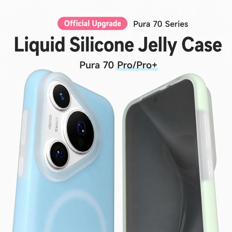 For Huawei Pura 70 Jelly Liquid Silicone MagSafe Magnetic Phone Case