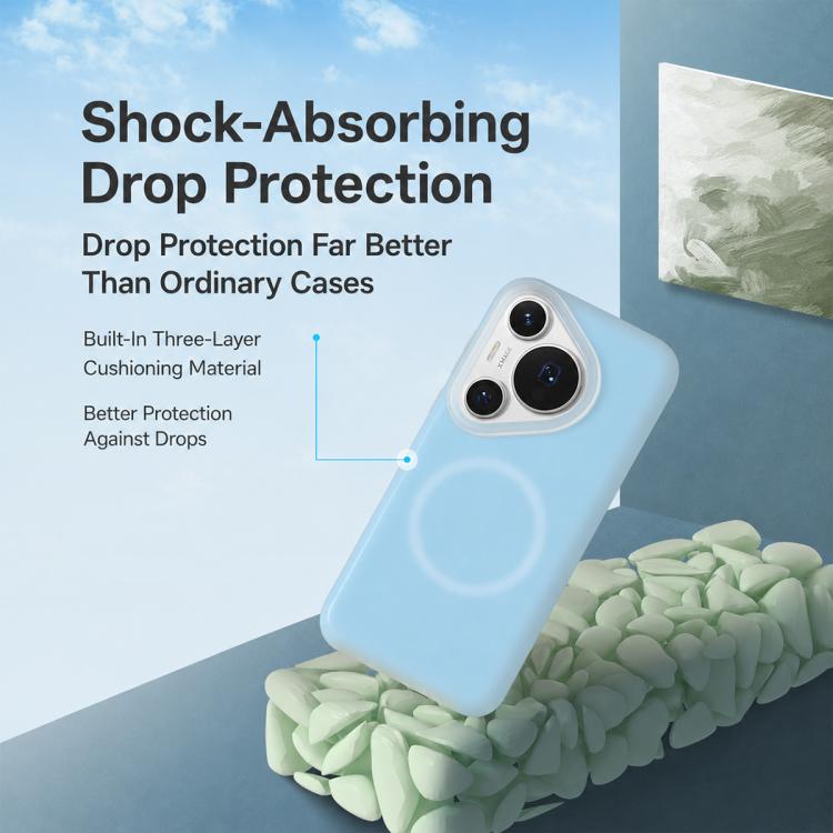 For Huawei Pura 70 Jelly Liquid Silicone MagSafe Magnetic Phone Case