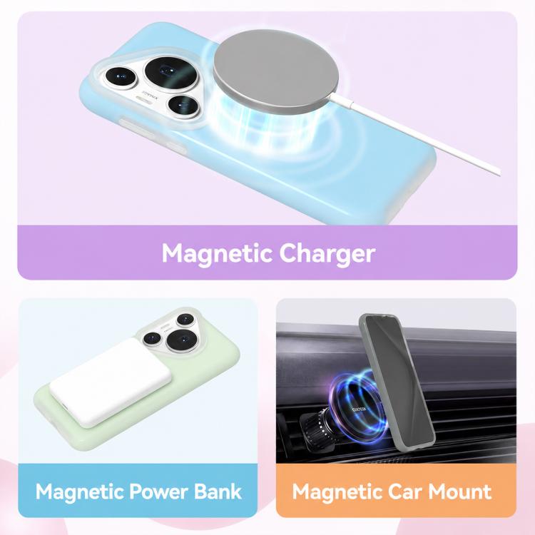For Huawei Pura 70 Jelly Liquid Silicone MagSafe Magnetic Phone Case