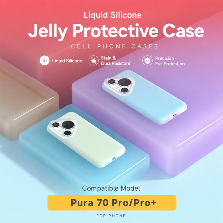 For Huawei Pura 70 Jelly Liquid Silicone Phone Case