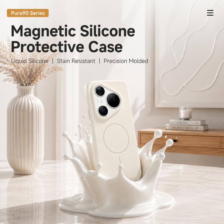 For Huawei Pura 90 Pro 5G Liquid Silicone Infinite Magnetic Phone Case