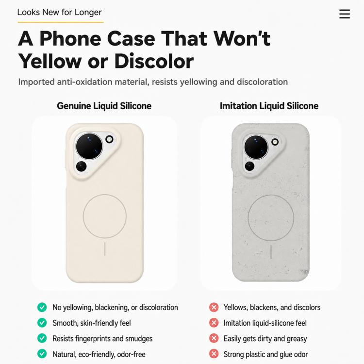 For Huawei Pura 90 5G Liquid Silicone Infinite Magnetic Phone Case