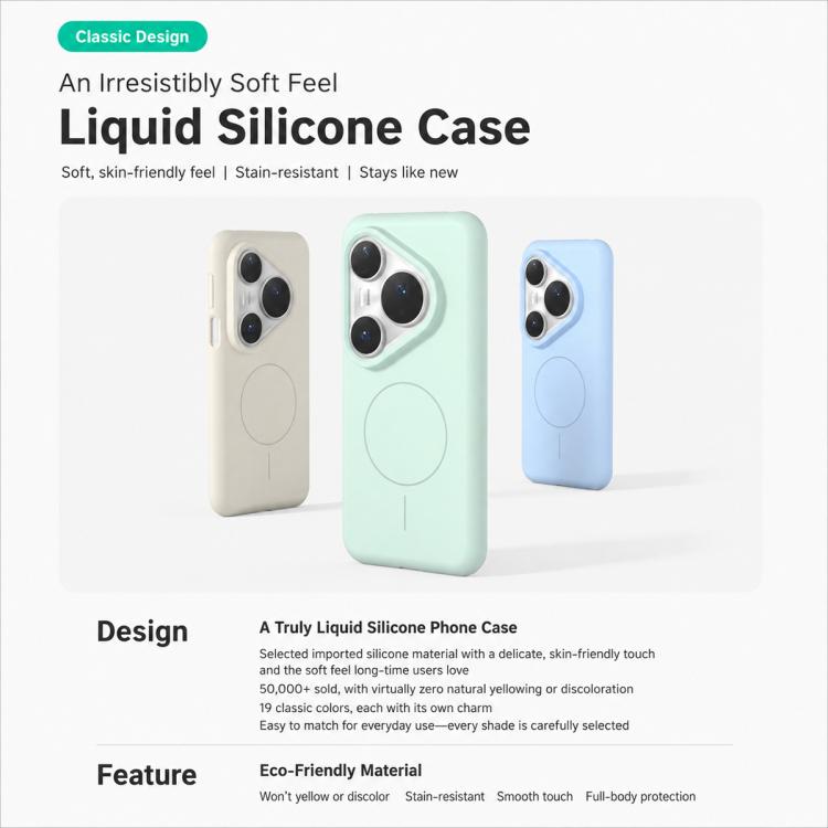 For Huawei Pura 80 Pro 5G Liquid Silicone Infinite Magnetic Phone Case