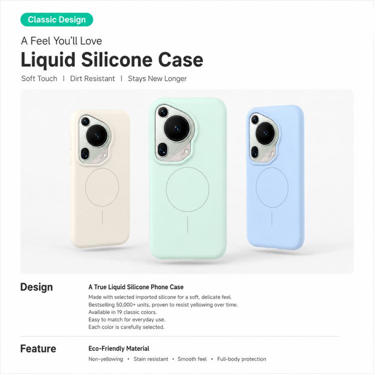 For Huawei Pura 70 Ultra Liquid Silicone Infinite Magnetic Phone Case