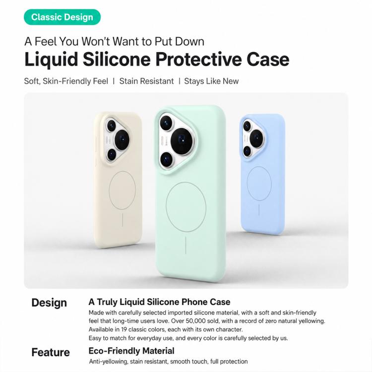 For Huawei Pura 70 Liquid Silicone Infinite Magnetic Phone Case