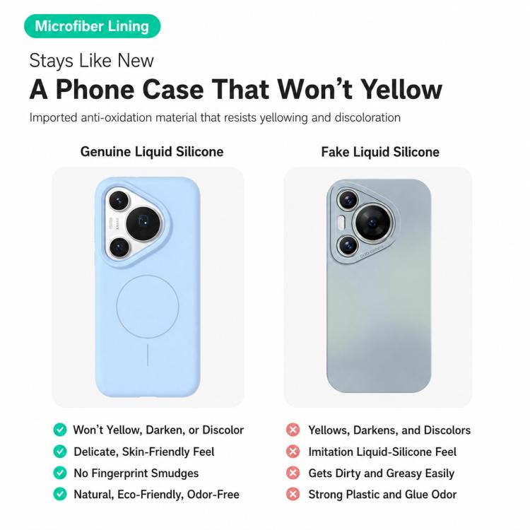For Huawei Pura 70 Liquid Silicone Infinite Magnetic Phone Case