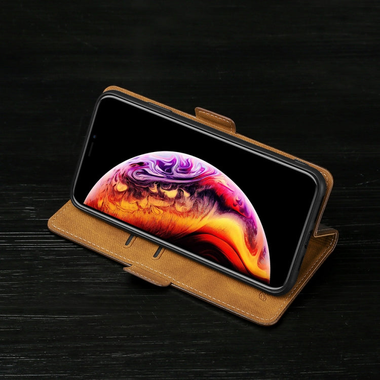 For Huawei P Smart 2021 Knead Pattern Texture Side Buckle Horizontal Flip Leather Case with Holder & Card Slots(Purple)