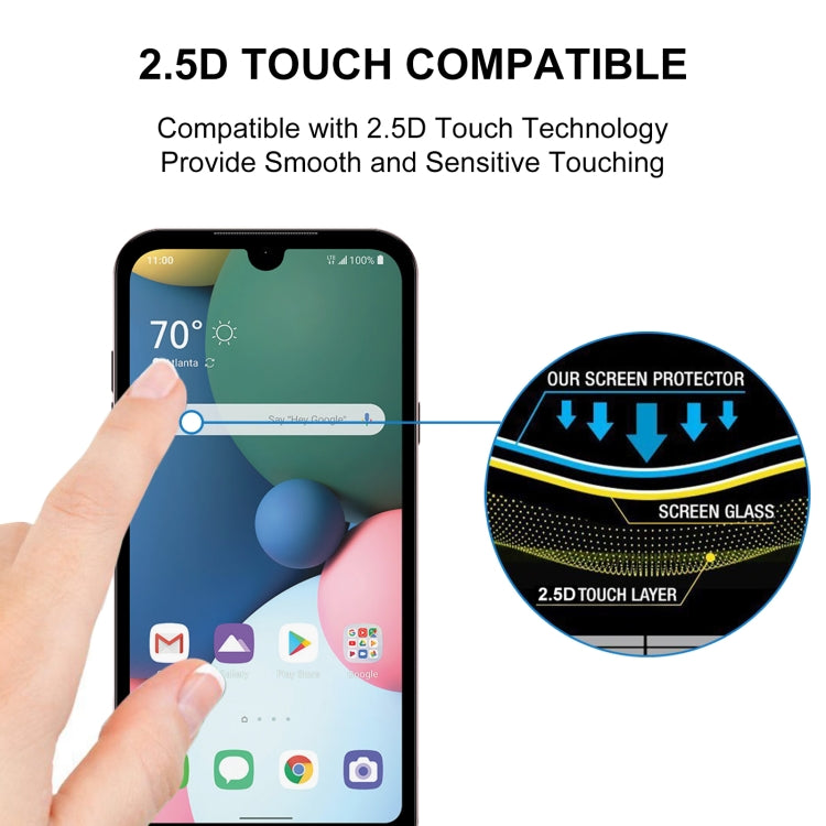 For LG Fortune 3 Full Glue Full Screen Tempered Glass Film