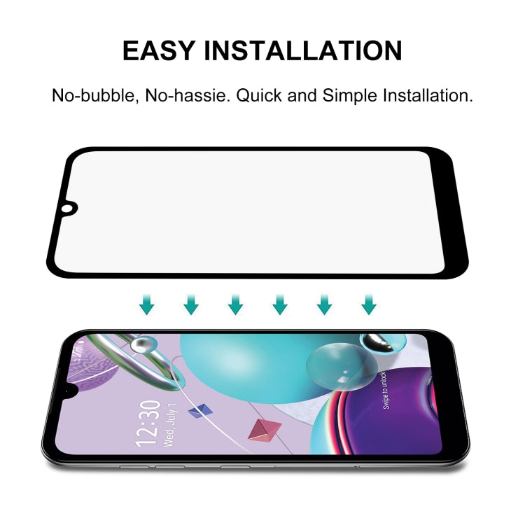 For LG K31 Full Glue Full Screen Tempered Glass Film