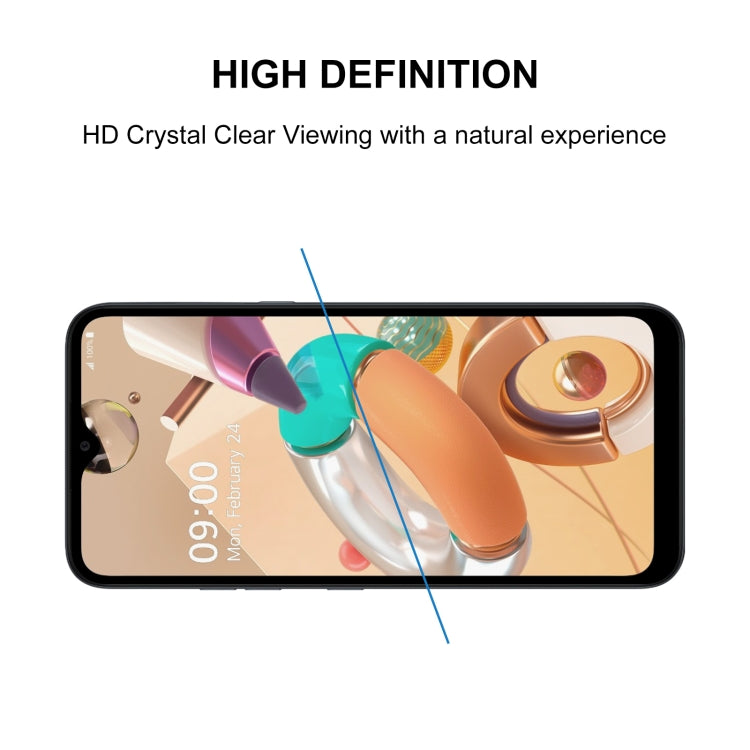 For LG K41S Full Glue Full Screen Tempered Glass Film