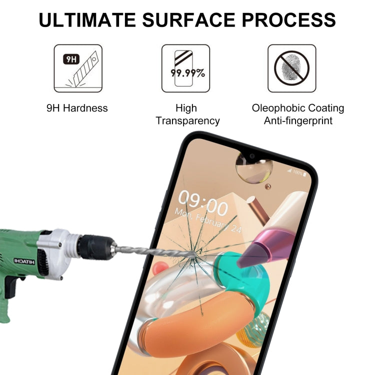 For LG K41S Full Glue Full Screen Tempered Glass Film