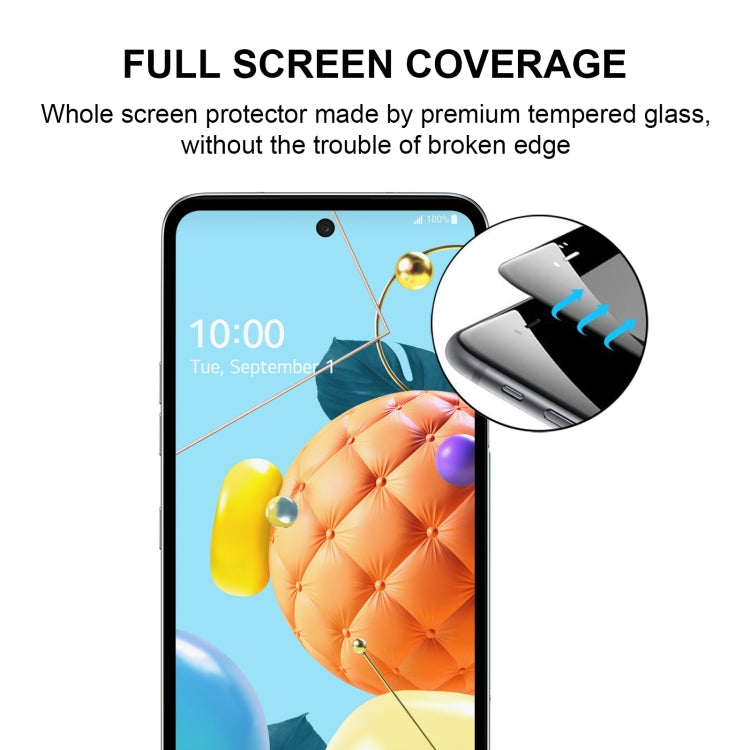For LG K62 Full Glue Full Screen Tempered Glass Film