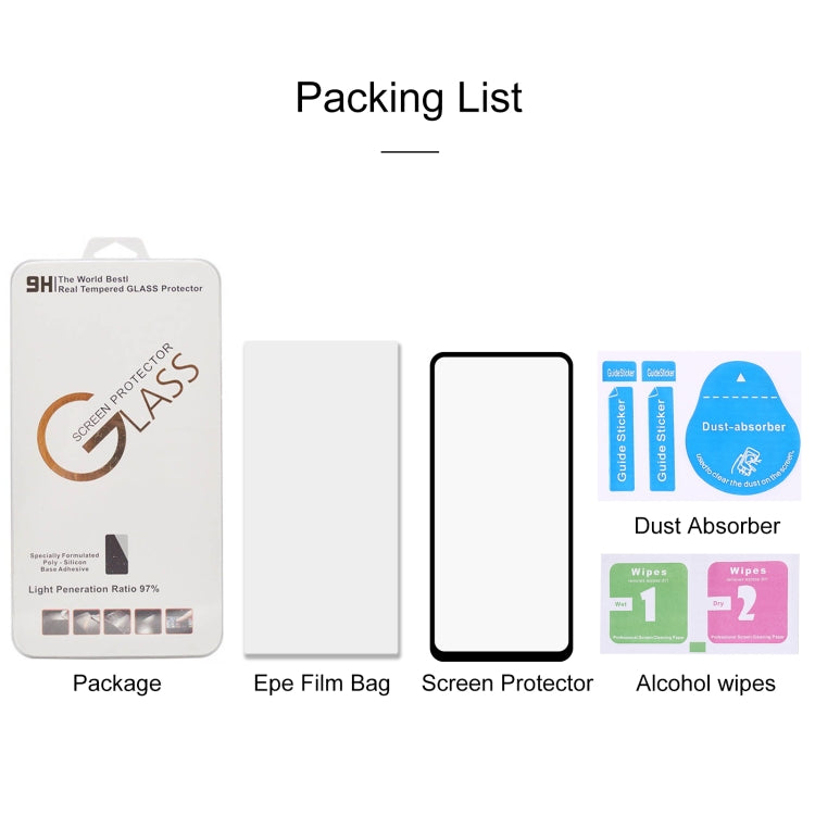 For LG K62 Full Glue Full Screen Tempered Glass Film