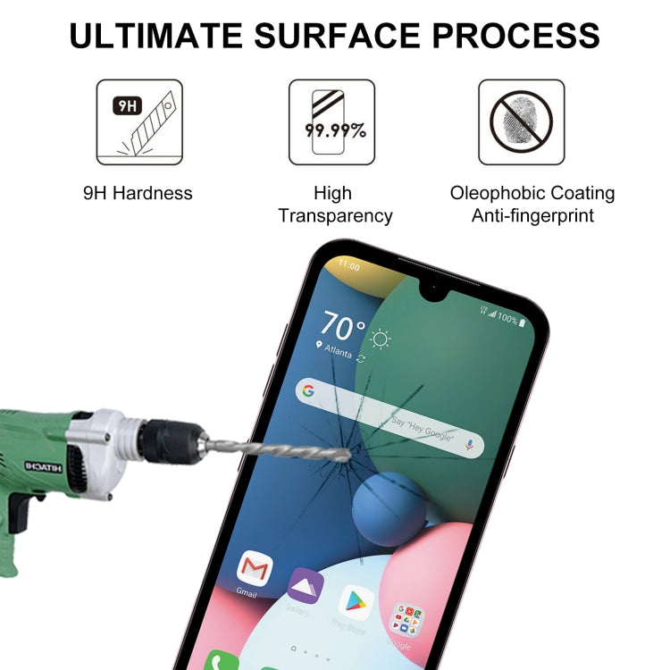 For LG Fortune 3 25 PCS Full Glue Full Screen Tempered Glass Film