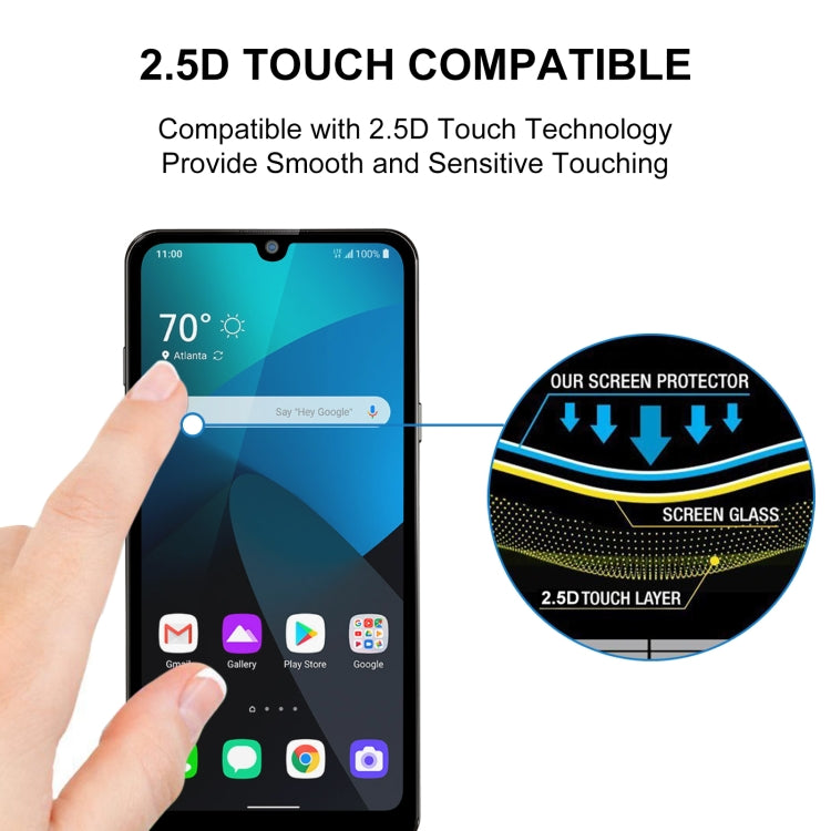 For LG Harmony 4 25 PCS Full Glue Full Screen Tempered Glass Film