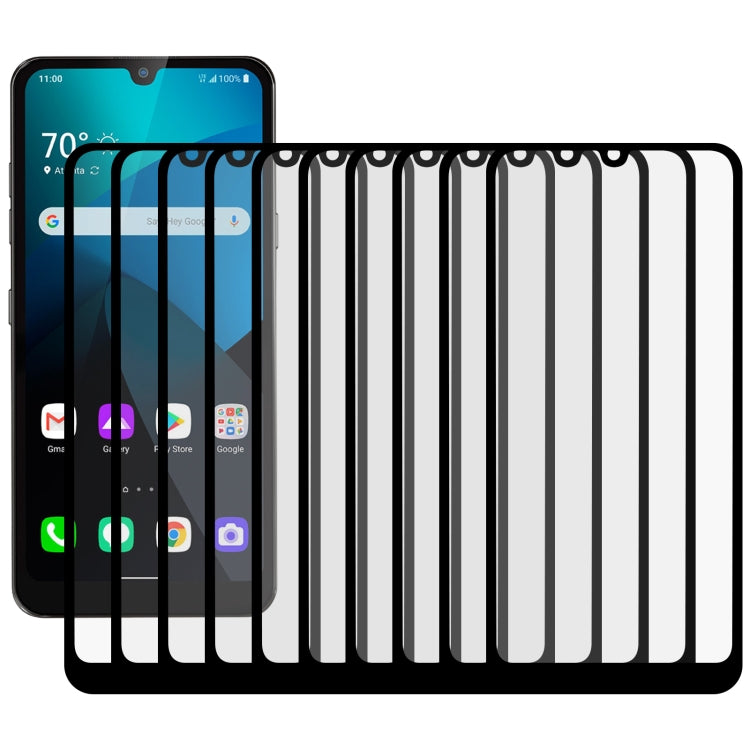 For LG Harmony 4 25 PCS Full Glue Full Screen Tempered Glass Film