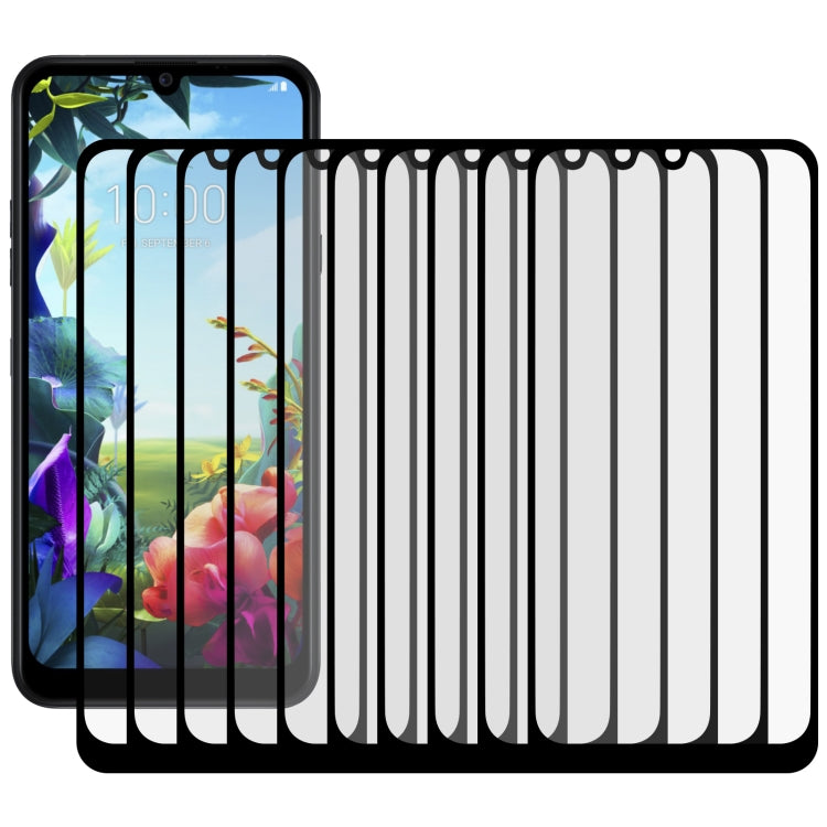 For LG K40S 25 PCS Full Glue Full Screen Tempered Glass Film