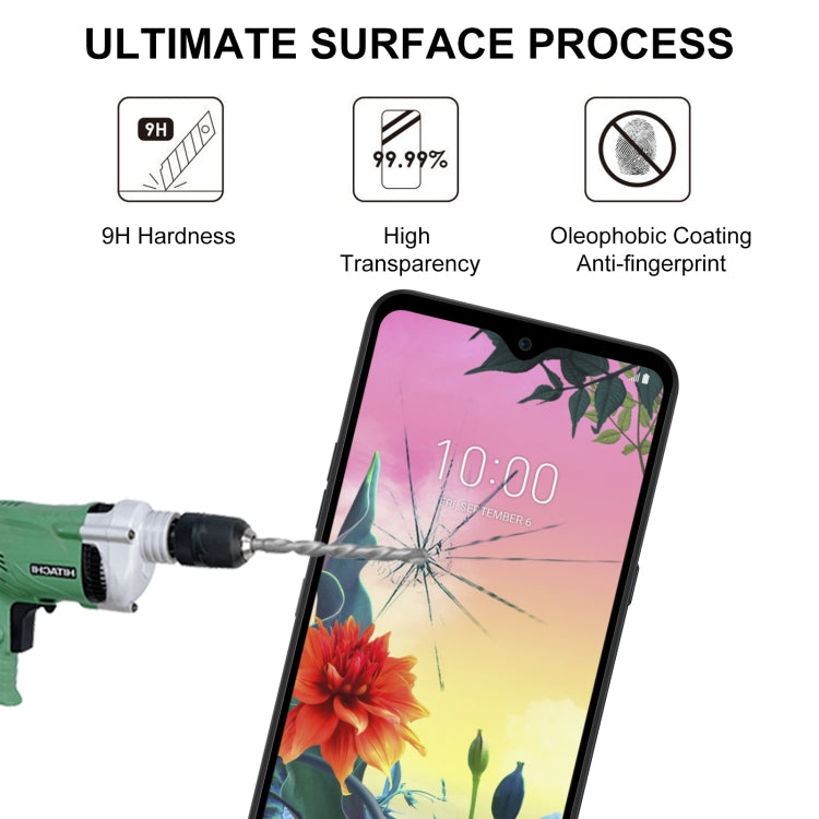 For LG K50S 25 PCS Full Glue Full Screen Tempered Glass Film