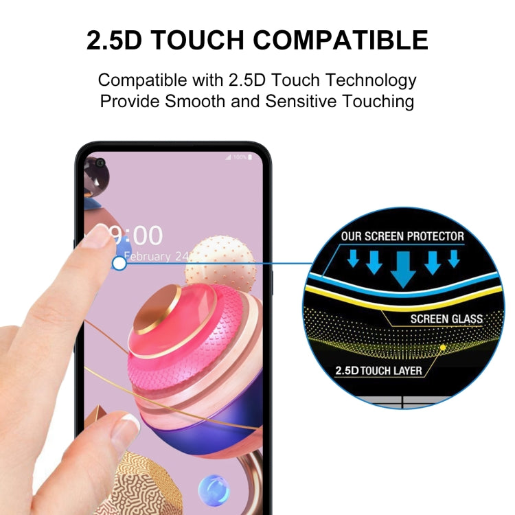 For LG K51S 25 PCS Full Glue Full Screen Tempered Glass Film