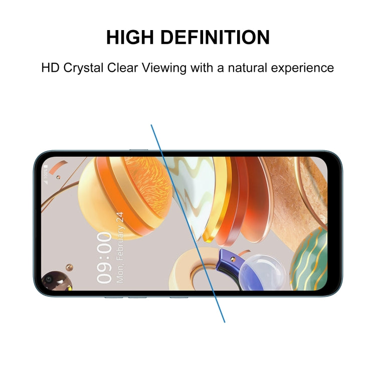For LG K61 25 PCS Full Glue Full Screen Tempered Glass Film