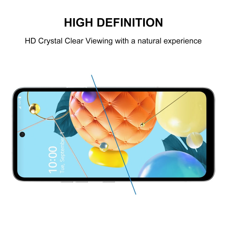 For LG K62 25 PCS Full Glue Full Screen Tempered Glass Film