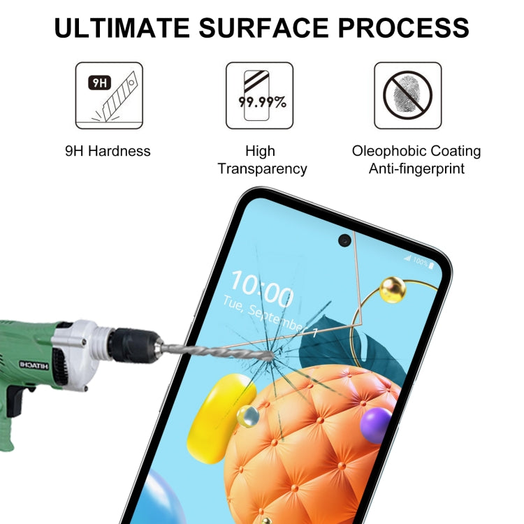 For LG K62 25 PCS Full Glue Full Screen Tempered Glass Film