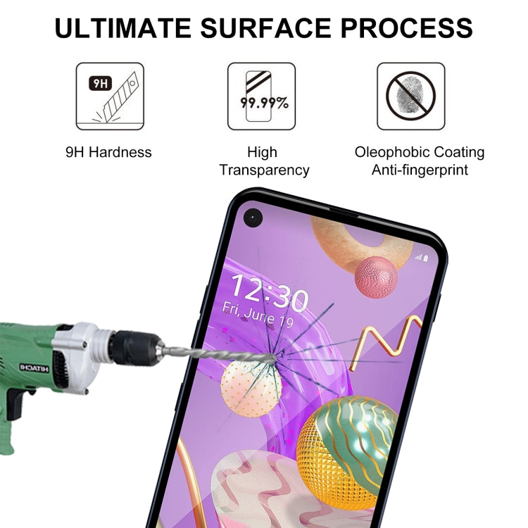 For LG Q70 25 PCS Full Glue Full Screen Tempered Glass Film