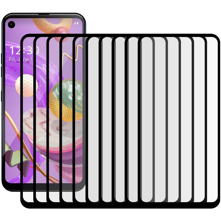 For LG Q70 25 PCS Full Glue Full Screen Tempered Glass Film