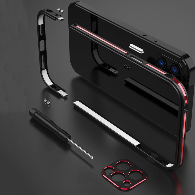 For iPhone 12 mini Blade Series Lens Protector + Metal Frame Protective Case