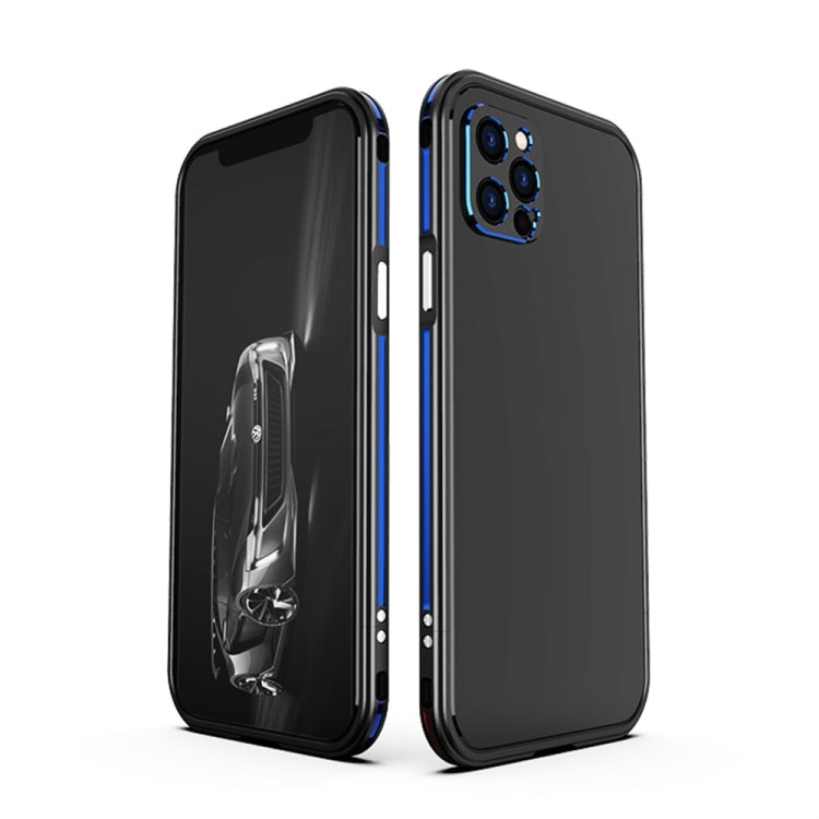 For iPhone 12 Pro Max Blade Series Lens Protector + Metal Frame Protective Case