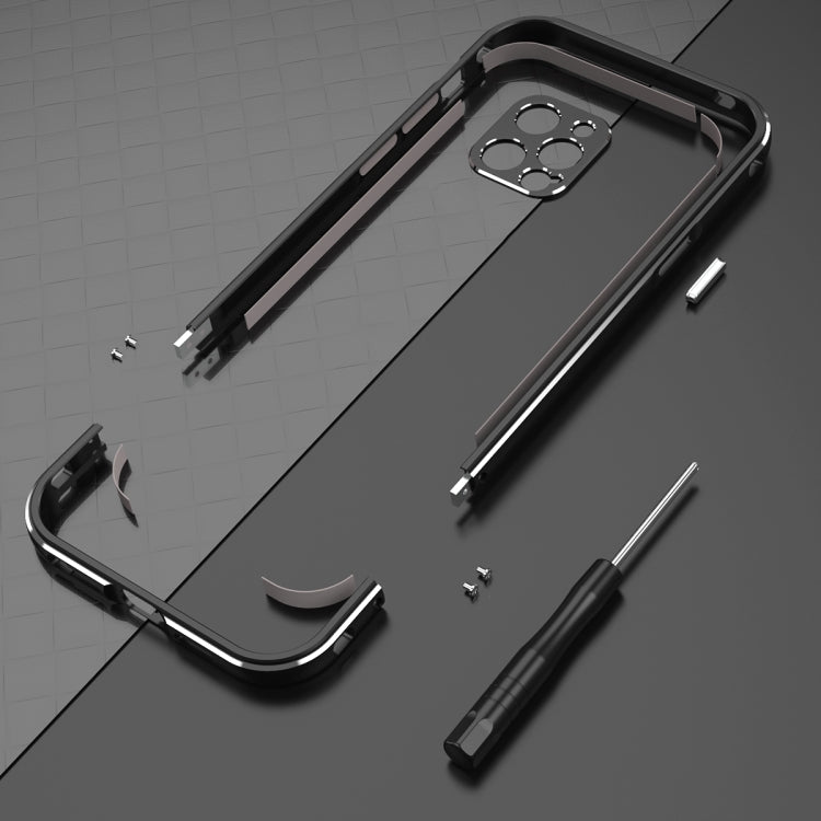 For iPhone 12 mini Aurora Series Lens Protector + Metal Frame Protective Case