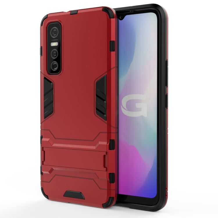 For vivo Y73s PC + TPU Shockproof Protective Case with Holder